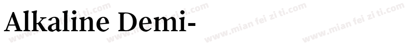 Alkaline Demi字体转换